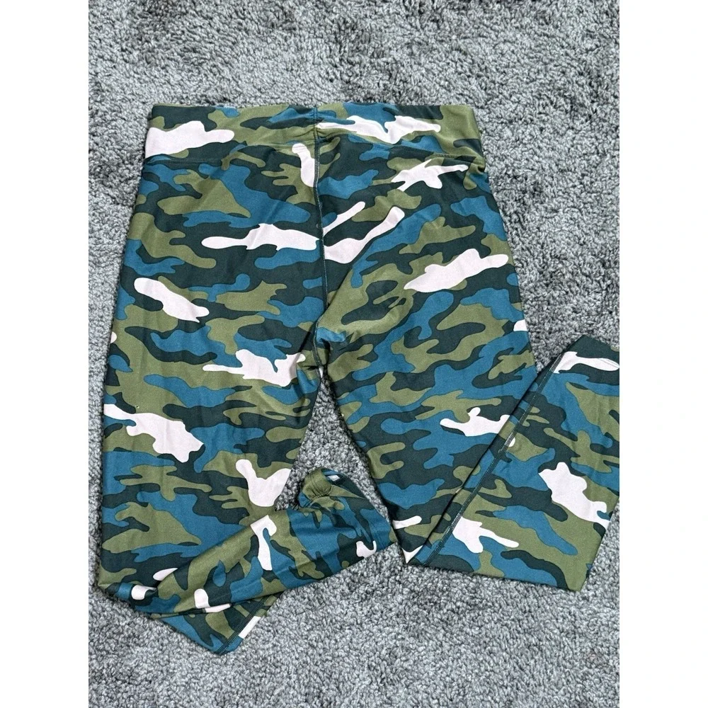 Calvin Klein Performance Leggings L Gray Pink Camo High Waist Stretch Athleasure - Picture 5 of 6